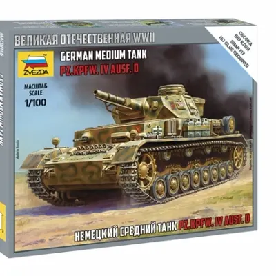Deutscher mittlerer Panzer Pz-IV Ausf.D Kunststoffmodellbaukasten
