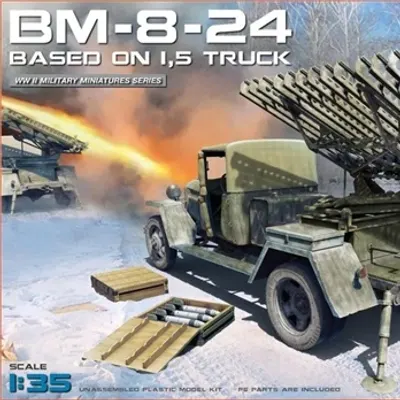 BM-8-24 다연장 로켓 발사기 스케일 모델 (1.5톤 트럭 섀시)