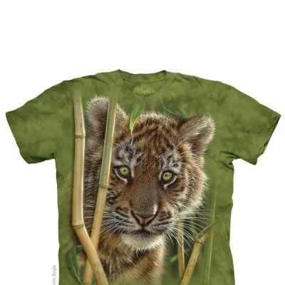 Chemise en coton bio imprimée tigre 15-3819 MOUNTAIN