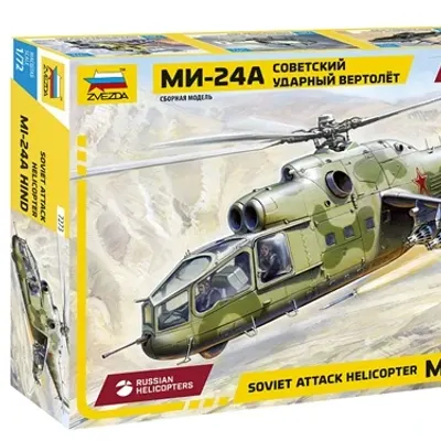 Kit de Modelo de Plástico del Ataque Helicóptero Sovietico Mi-24A Hind