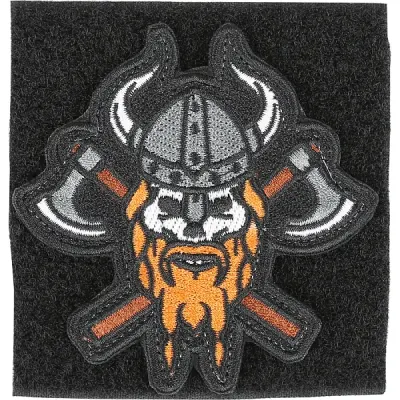 Patch Viking avec hache brodée et velcro