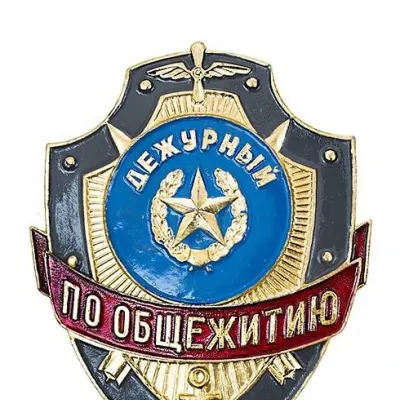 근무 장교 기숙사 배지 ZD-5