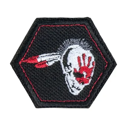 Patch crâné indien 45x52 mm