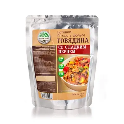 Rindfleisch mit Süßpeper Fertiggericht von Kronidov