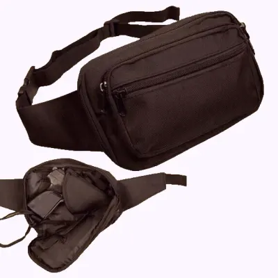 PS-1 Ceinture/Crossbody Sac Poitrine Noir pour le Port Caché d'un Pistolet