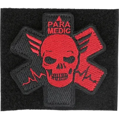 急救员红色刺绣 patches 背面有魔术贴