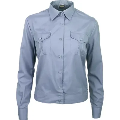 Uniforme de service bleu à manches longues pour femmes