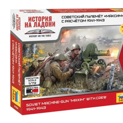 Soviet Maxim Machine Gun Model Kit with Crew 1941-43