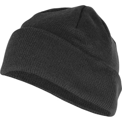 Chapeau militaire noir en mélange de laine avec doublure en coton