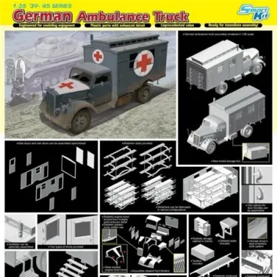 Kit de modèle de camion médical militaire allemand