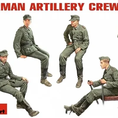 Deutsches Artillerieteam in Aktion Modellbaukasten