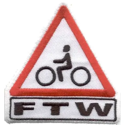 열 패치 06891127 Always Two Wheels 엠보싱