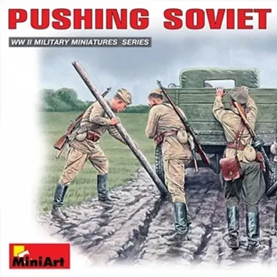Soviet Soldier Pushing Action Model Kit