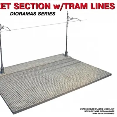 Sección de Calle con Vías de Tranvía Modelo