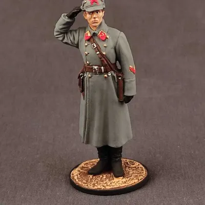 Soviet Infantry Lieutenant 1941 - Hand-Painted Tin Soldier 1:32 Scale (54mm)