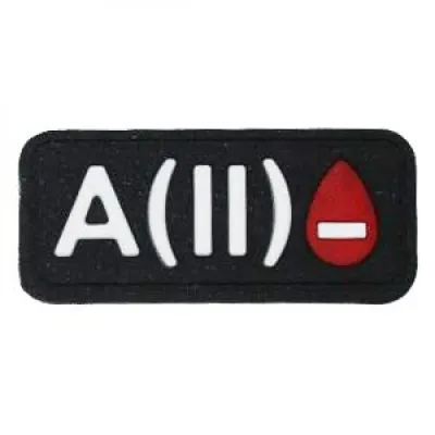 Patch de groupe sanguin PVC