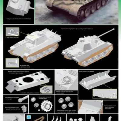 독일 Panther Ausf.D V2 전차 모델 키트