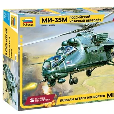 Kit de modelo de plástico del helicóptero de ataque ruso Mi-35M