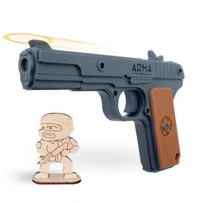 Tokarev Rubber Band Pistol - Wooden Replica by ARMA TOYS