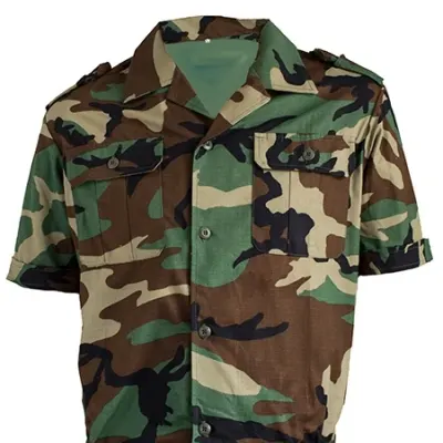 MSHF T-shirt tactique à manches courtes boutonné