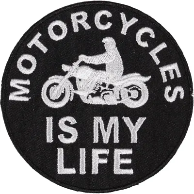 Patch thermocollant brodé Moto Vie