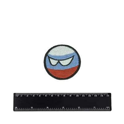 Шеврон Колобок Россия вышивка