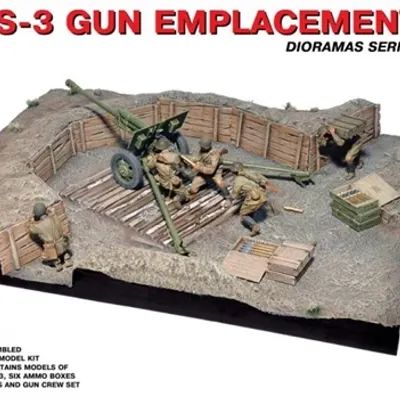 ZIS-3 Gun Crew Assembly Model