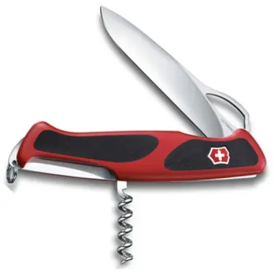Victorinox RangerGrip 63 Cuchillo Multiherramienta Plegable - 5 Funciones, Rojo/Negro