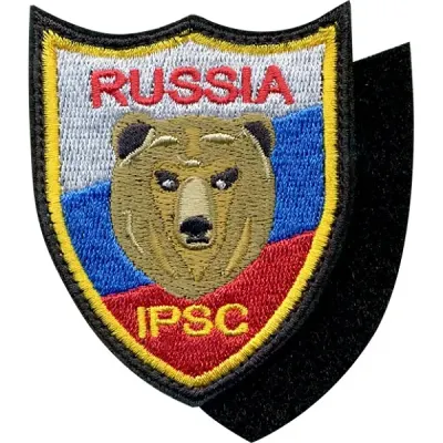 Parche con Velcro del Oso Práctico de la Federación Rusa Bordado