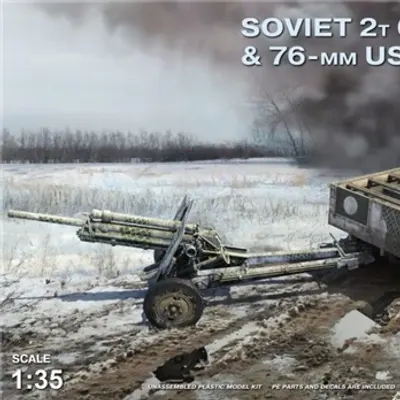 Camion soviétique de 2 tonnes 6x4 avec canon de 76mm USV-BR Kit de modèle