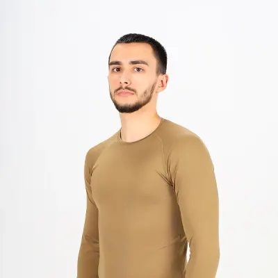 Agat L1 Langarm Thermiek Basis-Shirt - Dunkle Sand