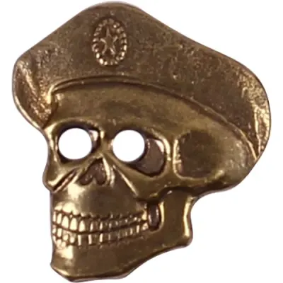 Нагрудный знак Череп в берете металл