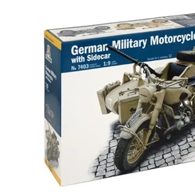 Kit de modèle de Moto Militaire Allemande avec Sidecar