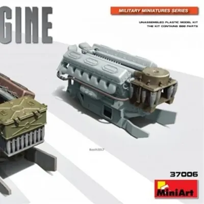 T-54 Tank Engine Assembly Model