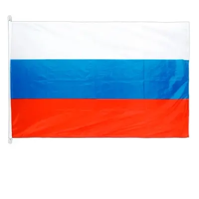 ロシア国旗 90x135 cm カラビナ付きストラップポケット