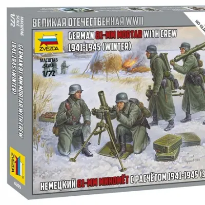 Deutsches 81mm-Mörser mit Besatzung Winter 1941-1945 Modellbausatz