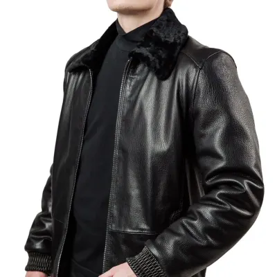 Chaqueta de piel de cordero para hombre MK/17-29K Jumbo