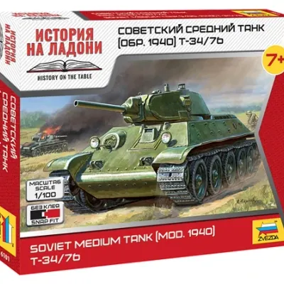 苏制T-34/76中型坦克(1940型)塑料模型套件