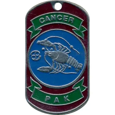 Zodiac Cancer Metal Tag 0326