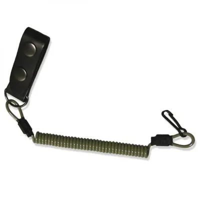 Lanyard de pistolet spiralé avec boucle - Olive