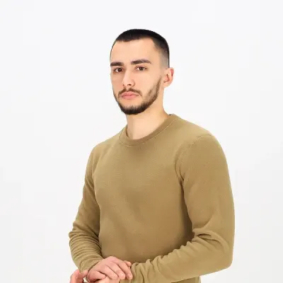 Arktische Wärmeschicht Langarmshirt - Polartec Micro 100 Dunkel Sand