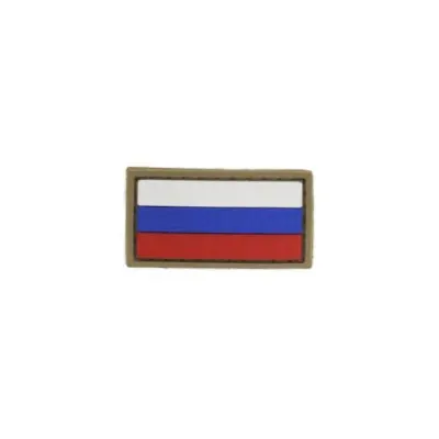 Mini PVC Patch - Russian Flag (25x45 mm)