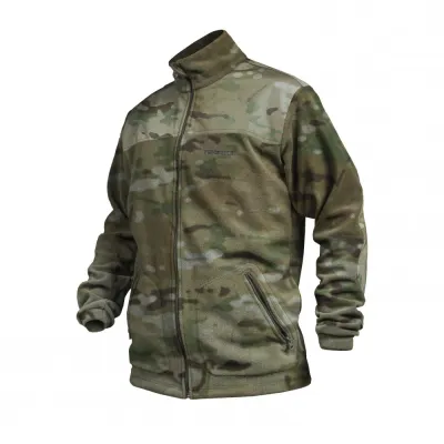 Stich Profi Fleece Hoodie mit verstärkten Patches und Stehkragen
