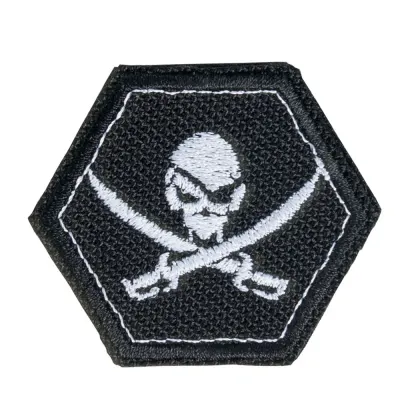 Patch de Crâne de Pirate 45x52 mm