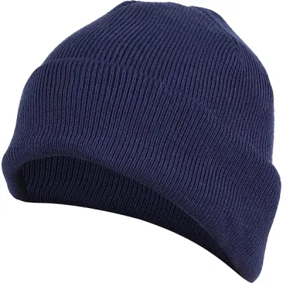 Chapeau tricoté bleu avec doublure polaire par Splav