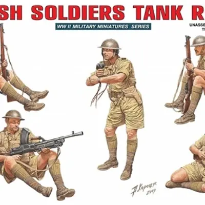 Britische Soldaten auf Tank Modellbausatz