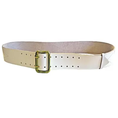 Leather Ranger Belt with Brass Buckle
