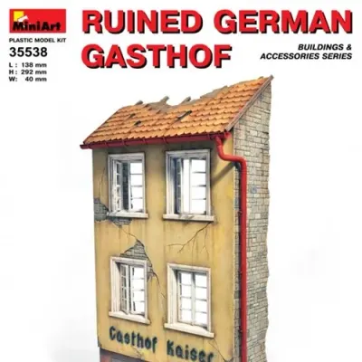 Zerstörtes deutsches Hotel Modellbau Set