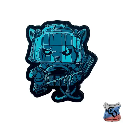 Sapper Cat PVC-Aufnäher schwarz