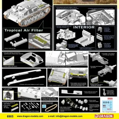 Sturmgeschutz III 모델 D 조립 키트 (에어 필터 포함)